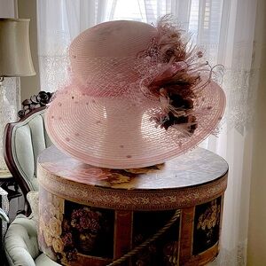 Summer, pink fancy hat